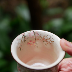 京焼・清水焼  湯呑（小）　枝垂れ桜 2枚目の画像