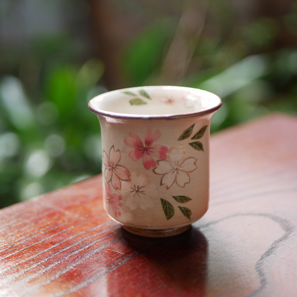 京焼・清水焼  湯呑（小） 桜(B) 3枚目の画像