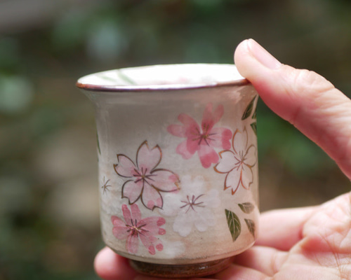 京焼 清水焼 栄泉作 紅丸草子湯呑み 小鉢 5客 三つ足 紅丸草子湯呑み 小 - 京焼清水焼 松韻堂