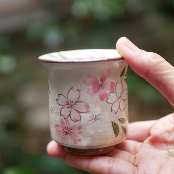 京焼・清水焼  湯呑（小） 桜(B) 1枚目の画像