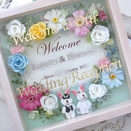 文字入れします♡薔薇のウエルカムボード 文字お入れします♪薔薇のウエルカムボード トールペイント