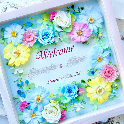 文字入れします♡薔薇のウエルカムボード 薔薇のウエディング＆ウエルカムボード（文字入れ無料