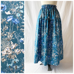 女士疊層裙：85cm（古典花園：海軍藍） 第1張的照片