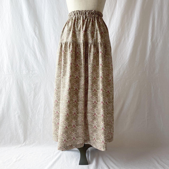女士層疊裙：85 厘米（古董錦緞：薰衣草色） 第2張的照片