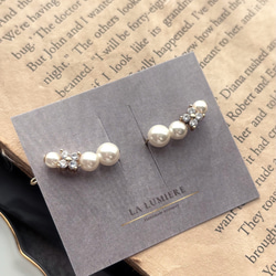 \\新色追加// 着けてる事を忘れる♡イヤークリップ 【ジルコニアフラワー】両耳 4枚目の画像