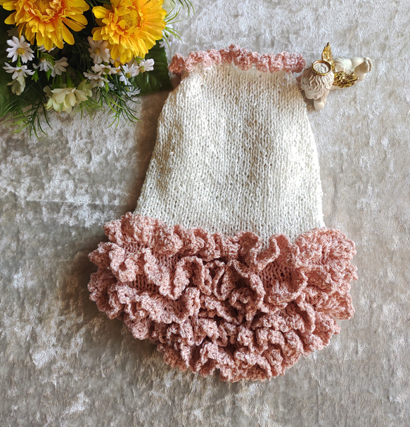 ピンクのヴィンテージハンドメイドサマーヤーン 面倒臭 