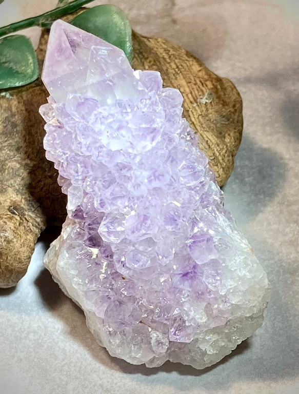 虹入り✨カクタスアメジスト サボテン水晶 ラフストーン 原石