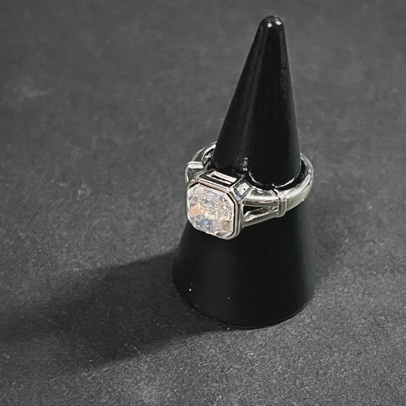 シルバ−925 シルバーストーンリング / silver 925 silver stone ring 2枚目の画像