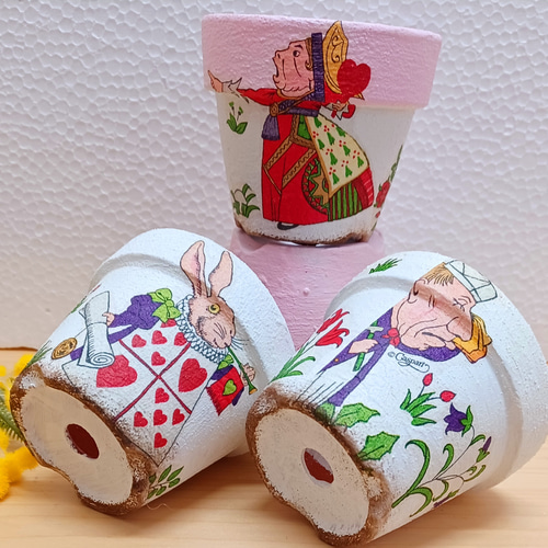 面白い柄 リメイク鉢3点セット 多肉植物 taniku－maruko 通販｜Creema  