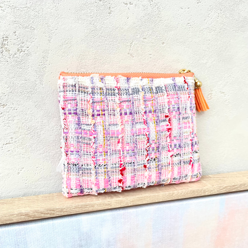 フランス製ツイード マリアケント社 ツイードポーチ ポーチ hana