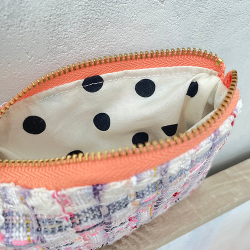 フランス製ツイード マリアケント社 ツイードポーチ ポーチ hana