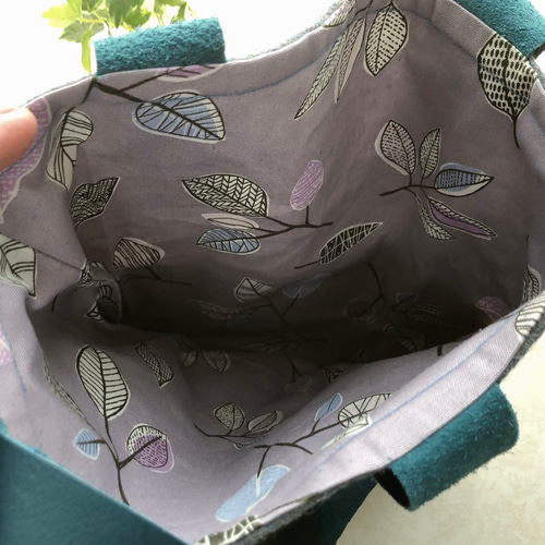 一点物】シルク裂織りトートバッグ 青 トートバッグ 歌川智子（うた