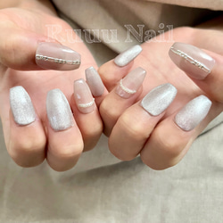 N379》既成ネイルチップ24枚セット ピンク オーロラ 短め ショート