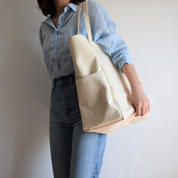 WIDE TOTE BAG （キナリ） 2枚目の画像