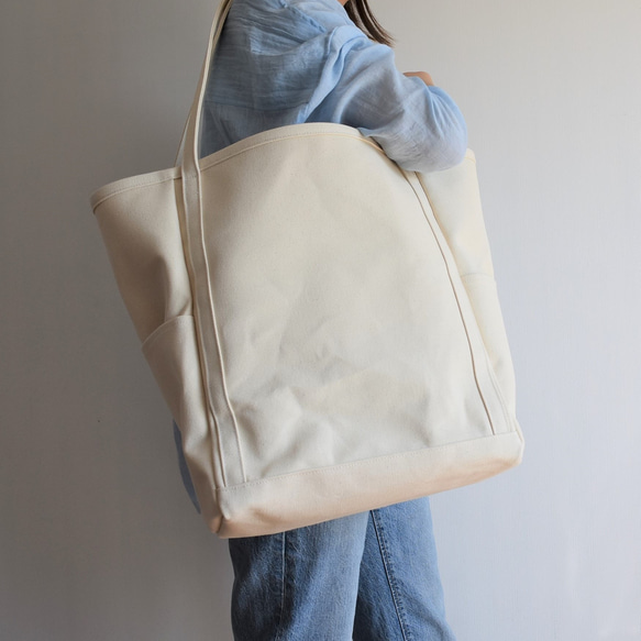 WIDE TOTE BAG （キナリ） 4枚目の画像