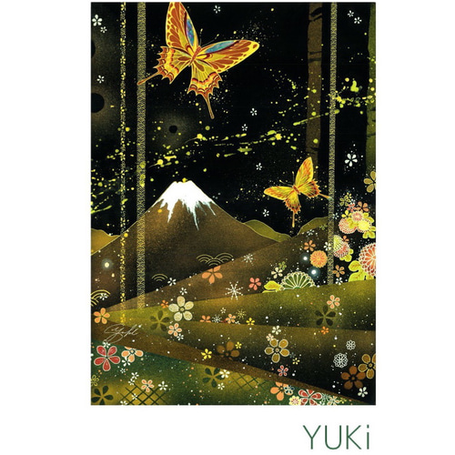 富士山ポストカード [黒背景4種セット] ポストカード YUKi 通販