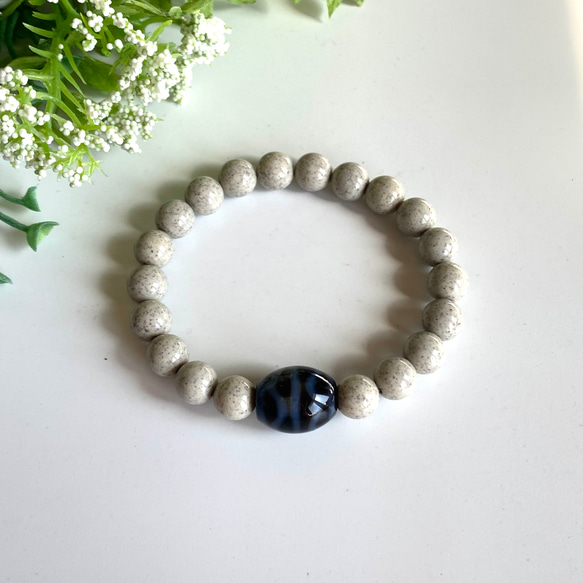 「万病の薬石」北投石 ブレスレット②径１６ｃｍ 万病の薬石」北投石 ブレスレット②径16cm