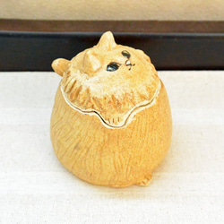 猫のシュガーポット　シュガーキャット　黄色　ねこ・猫　手作り陶芸・陶器　食器・小物入れ・置き物 3枚目の画像