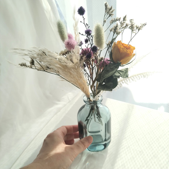 【予約販売】《花瓶+花束3本セット》プレゼント　母の日　父の日　敬老の日　誕生日 3枚目の画像