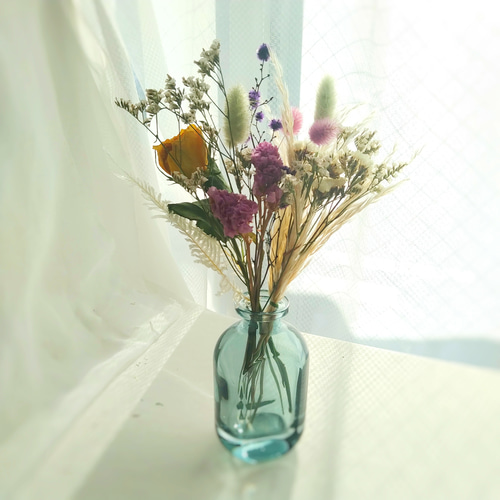 予約販売】《花瓶+花束3本セット》プレゼント 母の日 父の日 敬老の日 