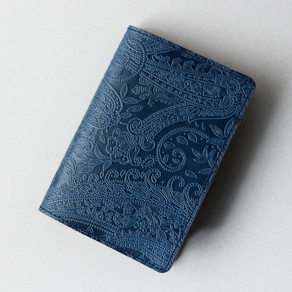 栃木レザー ペイズリー型押し ブックカバー 手帳カバーほぼ日手帳 A6