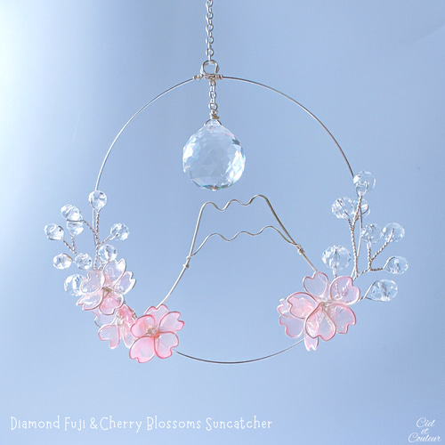 春色のきらめき ✿桜のワイヤークラフト ビジューサンキャッチャー