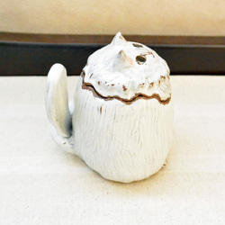 猫のシュガーポット　シュガーキャット　白　ねこ・猫　手作り陶芸・陶器　食器・小物入れ・置き物 8枚目の画像