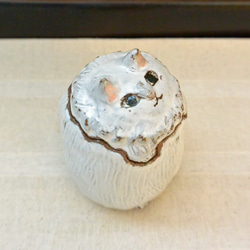 猫のシュガーポット　シュガーキャット　白　ねこ・猫　手作り陶芸・陶器　食器・小物入れ・置き物 11枚目の画像
