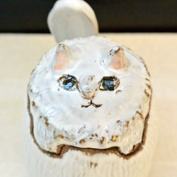 猫のシュガーポット　シュガーキャット　白　ねこ・猫　手作り陶芸・陶器　食器・小物入れ・置き物 4枚目の画像