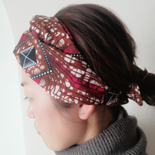 handmade＊no.330 NEW☆ターバン ヘアバンド 取り付ける - ヘア