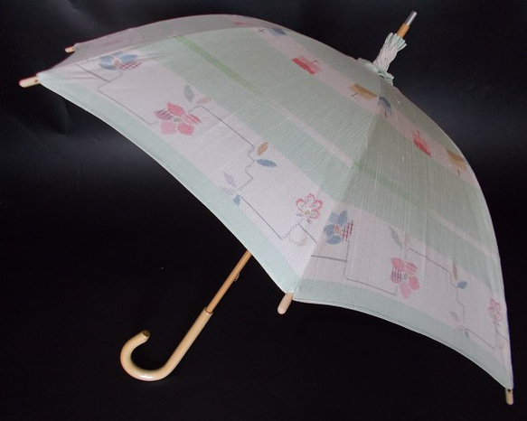 越後紬の日傘「花会式（はなえしき）」 2枚目の画像