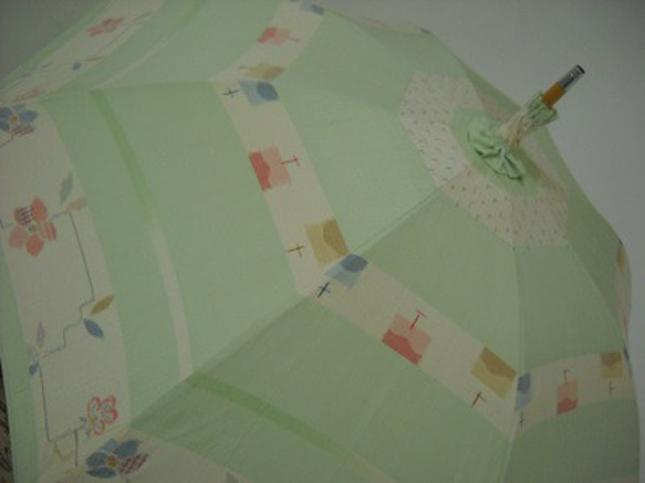 越後紬の日傘「花会式（はなえしき）」 10枚目の画像