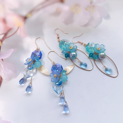 Glass Chain Pierce ガラスチェーンピアス | dix ONLINE STORE