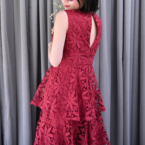 Spicy Summer Dress 総レース 赤ワンピース/オールオンワン Spicy Summer Dress 総レース 赤ワンピース/オールオンワン