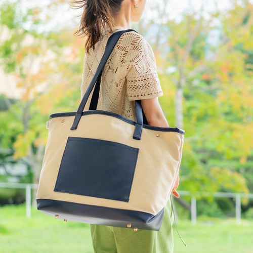 ♡パートナーともシェアできるマザーズbag ネイビー♡トートバッグ 
