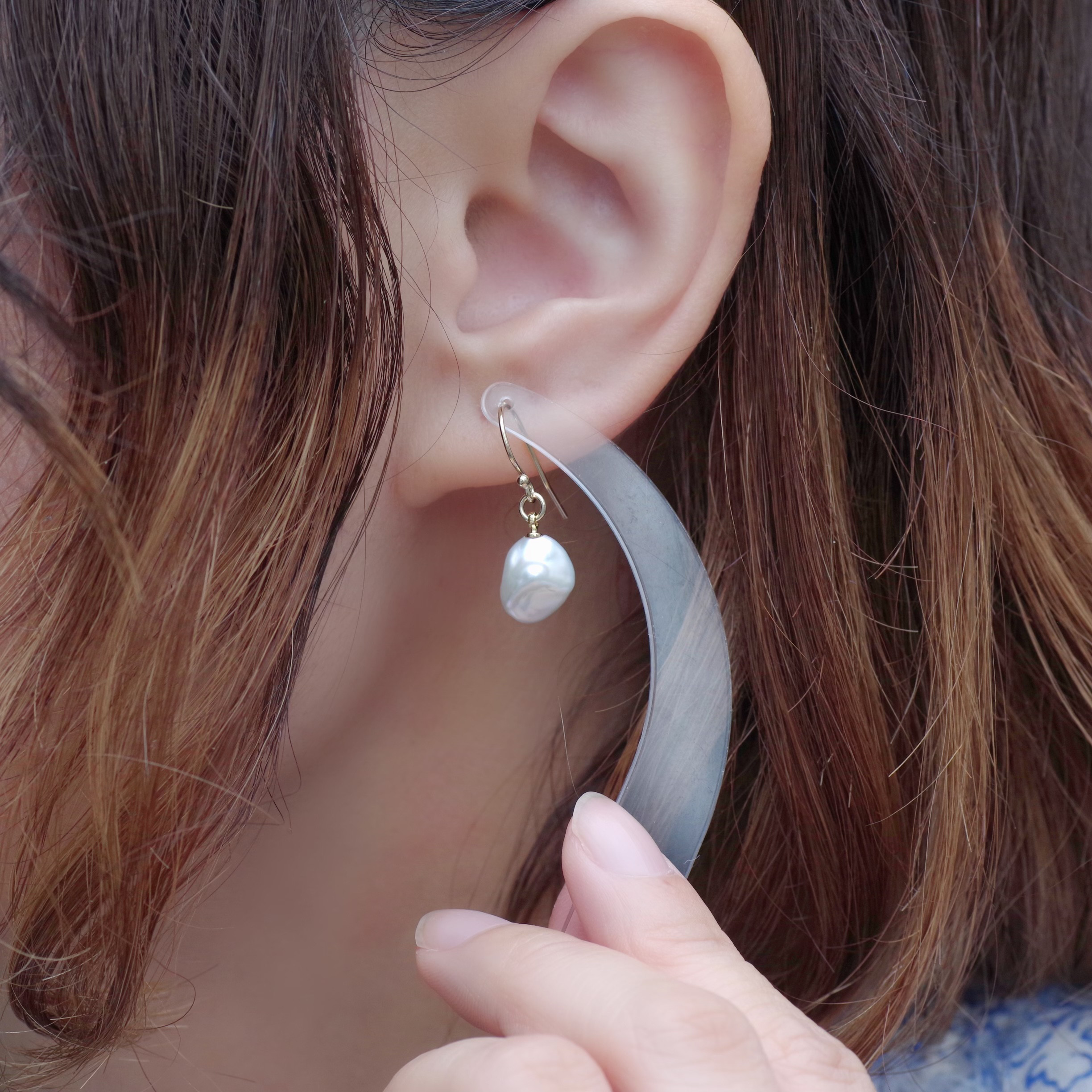 ケシパール ピアス / イヤリング 【金具選択可 石おまかせ】 ハンドメイド アクセサリー