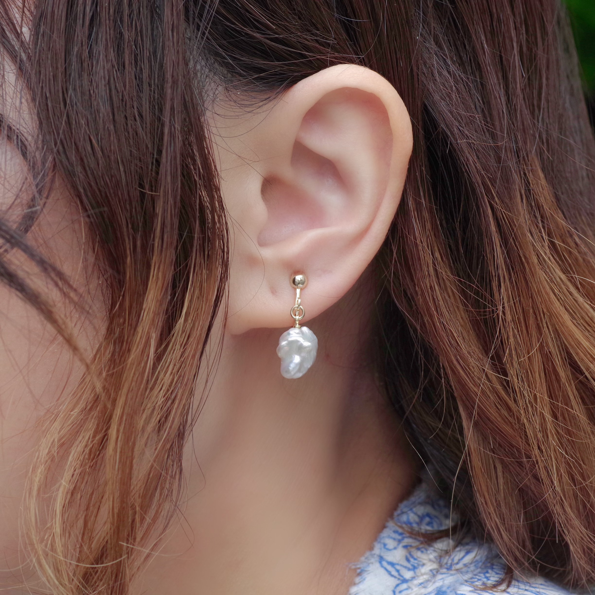 ケシパール ピアス / イヤリング 【金具選択可 石おまかせ】 ハンドメイド アクセサリー