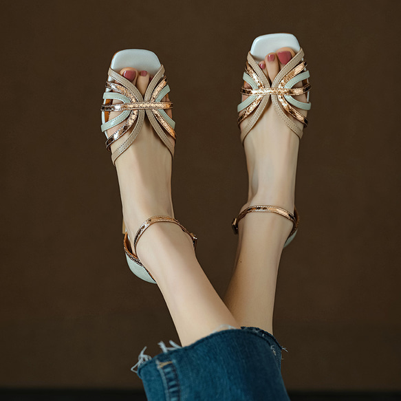 サンダル レディース 夏 サンダル シューズ 婦人靴 歩きやすい 靴 ストラップサンダル 6枚目の画像