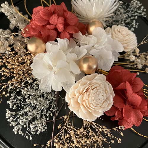 髪飾り ドライフラワー 成人式 七五三 結婚式 卒業式 ヘアピン ピロコ