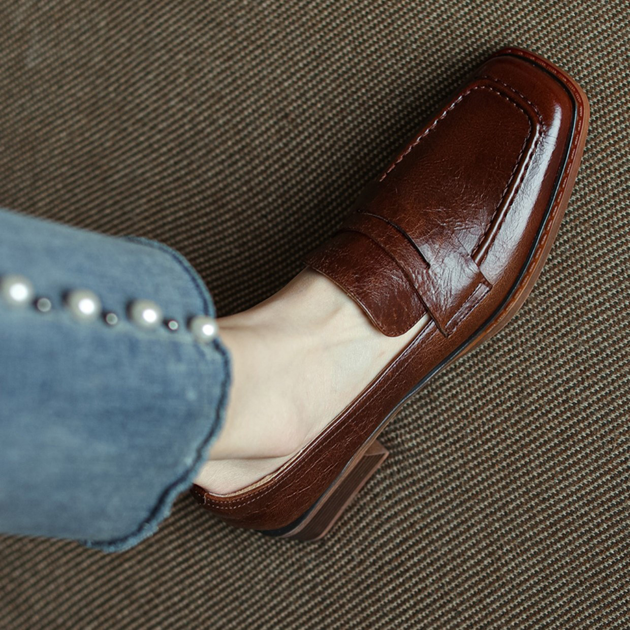 オペラパンプス ローヒール ローファー  モカシン ドライビングシューズ 革靴 春色新作2025 母の日 母の日ギフト