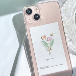 YN-so6,【tulip×butterfly】,iPhoneケース　全機種対応　iPhone13 iPhone14, 13枚目の画像