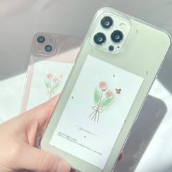 YN-so6,【tulip×butterfly】,iPhoneケース　全機種対応　iPhone13 iPhone14, 15枚目の画像