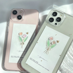 YN-so6,【tulip×butterfly】,iPhoneケース　全機種対応　iPhone13 iPhone14, 19枚目の画像