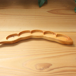 箸置きケース 『そらまめ』豆形 ミニサイズ5個用　イチイの木 3枚目の画像