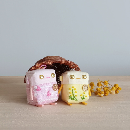 ロボchiサクラ号 マスコット┃ ロボット 桜 ぬいぐるみチャーム