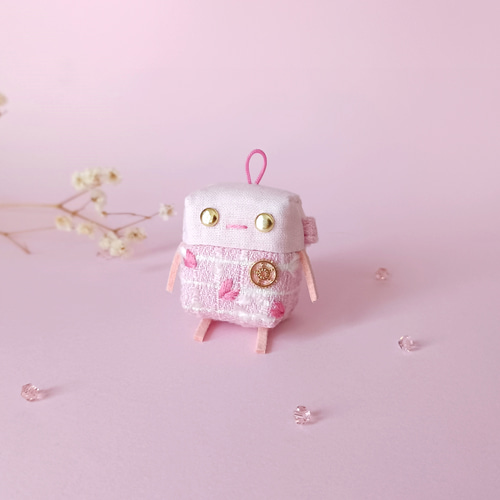 ロボchiサクラ号 マスコット┃ ロボット 桜 ぬいぐるみチャーム