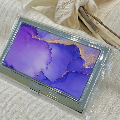 世界にひとつだけ】カードケース 名刺入れ アルコールインクアート  