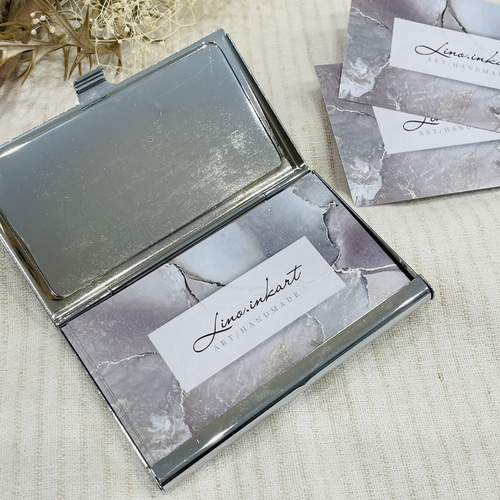 世界にひとつだけ】カードケース 名刺入れ アルコールインクアート  