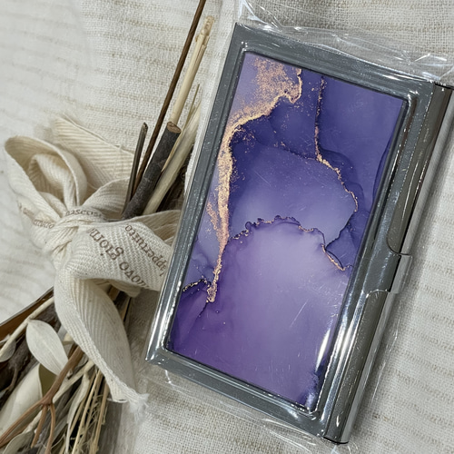 世界にひとつだけ】カードケース 名刺入れ アルコールインクアート  