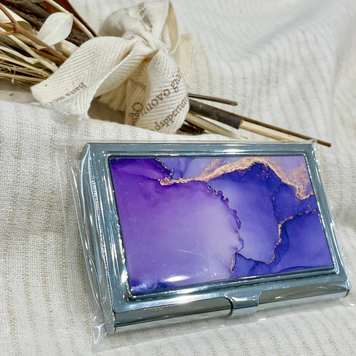 世界にひとつだけ】カードケース 名刺入れ アルコールインクアート  